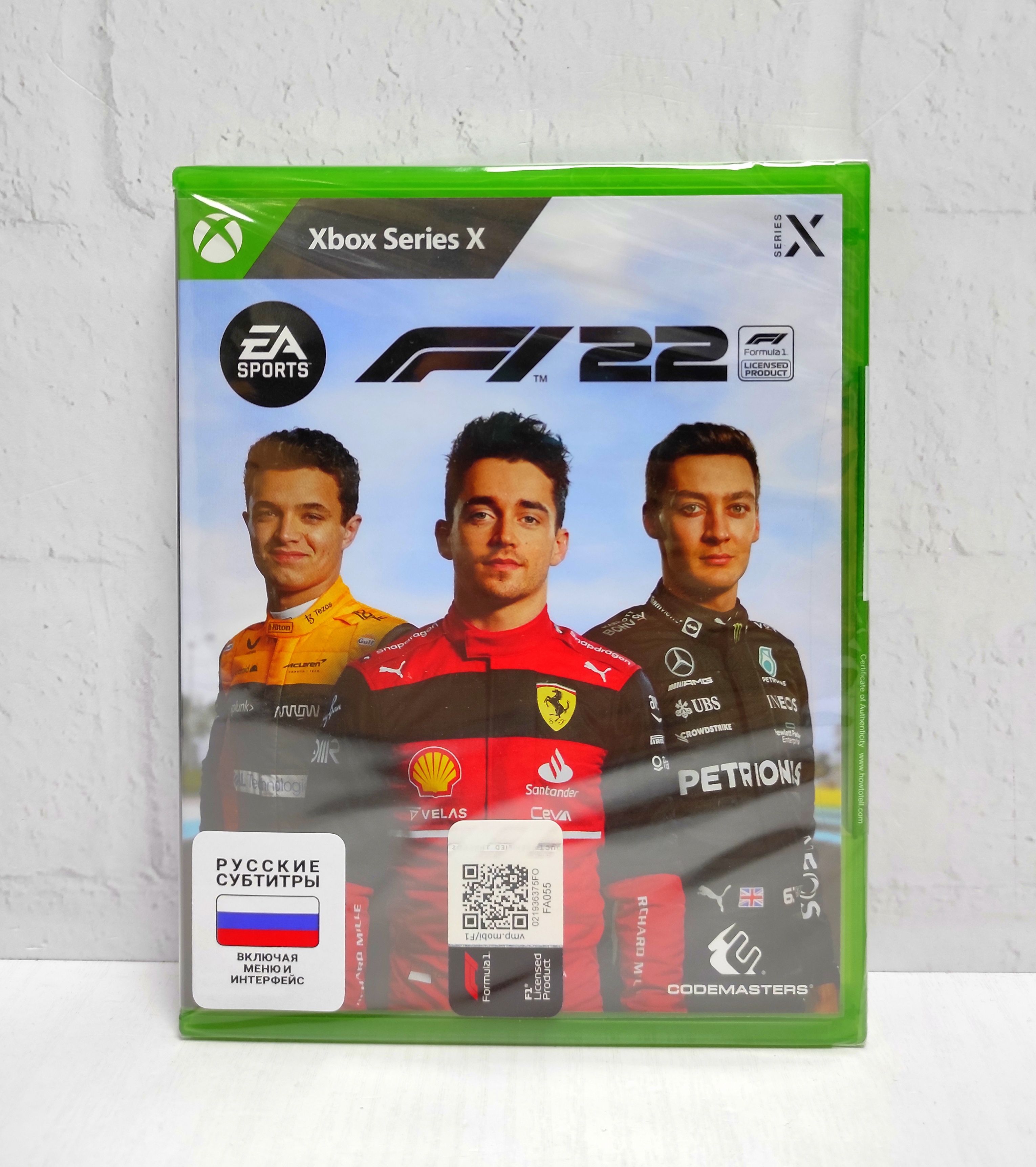 Formula 1 F1 2022 EA Sports Русские субтитры включая меню и интерфейс Видеоигра на диске для Xbox Series X