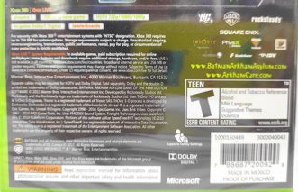 Batman Arkham Asylum Game of the Year Edition GOTY Английский язык Видеоигра на диске Xbox 360