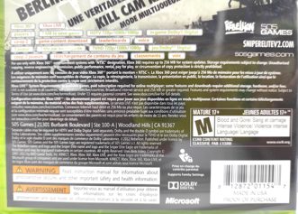 Sniper Elite V2 Английский язык Видеоигра на диске Xbox 360