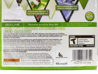 The Sims 3 Английский язык Видеоигра на диске Xbox 360