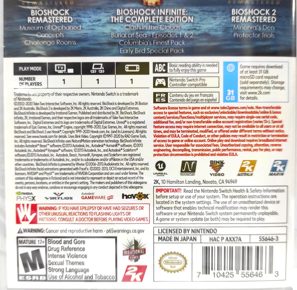 BioShock The Collection Английский язык Видеоигра на картридже Nintendo Switch