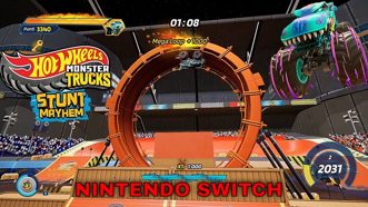 Hot Wheels Monster Trucks Stunt Mayhem Английский язык Видеоигра на картридже Nintendo Switch