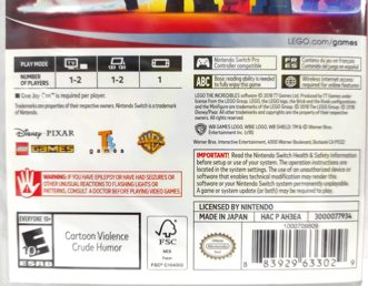 LEGO The Incredibles Суперсемейка Русские субтитры Видеоигра на картридже Nintendo Switch