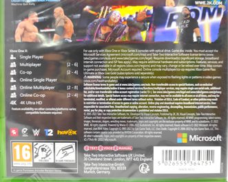 WWE 2K22 Английский язык Видеоигра на диске Xbox One / Series